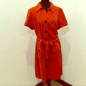 NWT True Envy Button Down Shirt Dress, Size 14